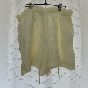 BCBG High Waist Cream Shorts